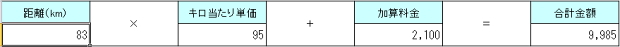 VLOOKUP関数を使って料金を自動計算させているイメージ