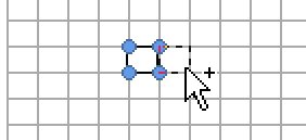 Ctrlキーを使って図形をコピーするイメージ