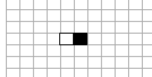 白と黒の正方形を左右に並べたイメージ