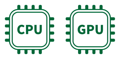 CPUとGPUのイメージ CPUとGPUのイメージ