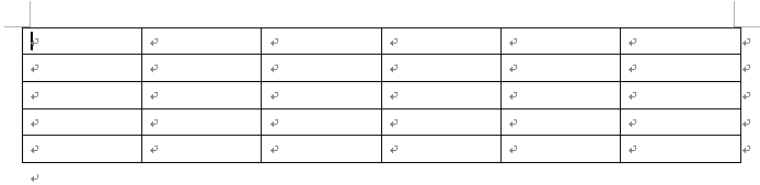 Wordに表を挿入したイメージ